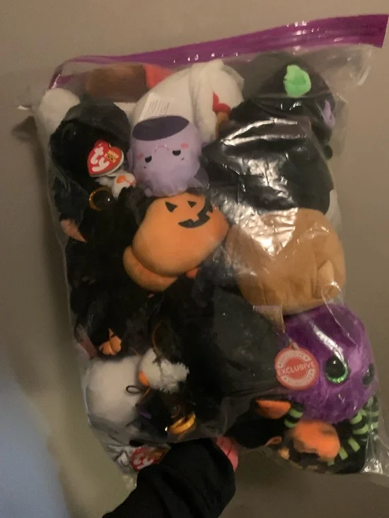 Squishmallows Plush Lot - Orange, Black, White, Yellow, Purple Accents - Picture 2 of 2